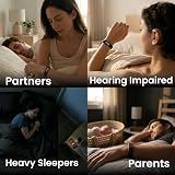 Morning Vibe Silent Vibrating Alarm Clock Band Midnight Black view 3