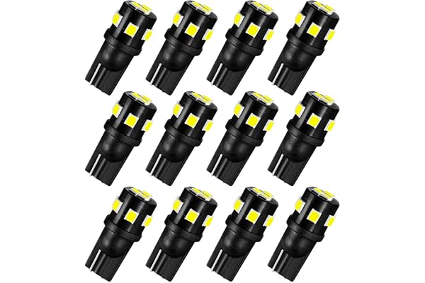AUXLIGHT T10 921 194 168 912 LED Bulbs White 12-Pack, Super Bright 12 Volt LED Replacement for RV Camper Trailer Boat Trunk I