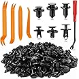 Xislet Automotive Bumper Retainer Clips 6mm 7mm 8mm 9mm 10mm Universal Car Vehicle Truck Body Fender Shield Fastener Rivets Door Panel Push Pins with Auto Trim Removal Tool Kit