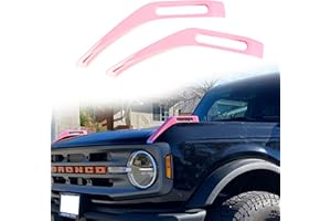 sukemichi Trail Sight Cover Engine Hood Hinge Cover Hood Side Release Handles Decoration Exterior Accessories for Ford Bronco Accessories 2021 2022 2023 2024 2025, 2 Pack (Pink)