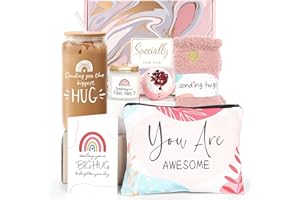 Frerdui Get Well Soon Gifts for Women, Sympathy Gift Baskets, Care Package for Sick Friend, After Breast Surgery Gifts, Sending Hugs Gifts for Her, Feel Better Gifts Thinking of You Gifts Women