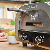 Statesman Electric Pizza Oven 12 Inch 2200W Digital Display 13 Inch Stone Grey view 6