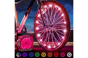 Activ Life LED Bike Wheel Lights with Batteries Included, Get 100% Brighter and Visible from All Angles for Ultimate Safety &