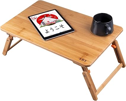 Amazon Co Jp ローテーブル ノートパソコンデスク 竹製 ベッドテーブル ベッドテーブル 折りたたみ式 21新たな改良 多機能 Pcローデスク 角度 高さ調節可能 竹製傾斜なし 55 34cm B ホーム キッチン