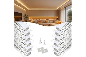 Noliven 12 Pack 6.6 FT Plaster-in LED Channel, Trimless Recessed Aluminum Channel with Milky White Cover, Recessed LED Strip 
