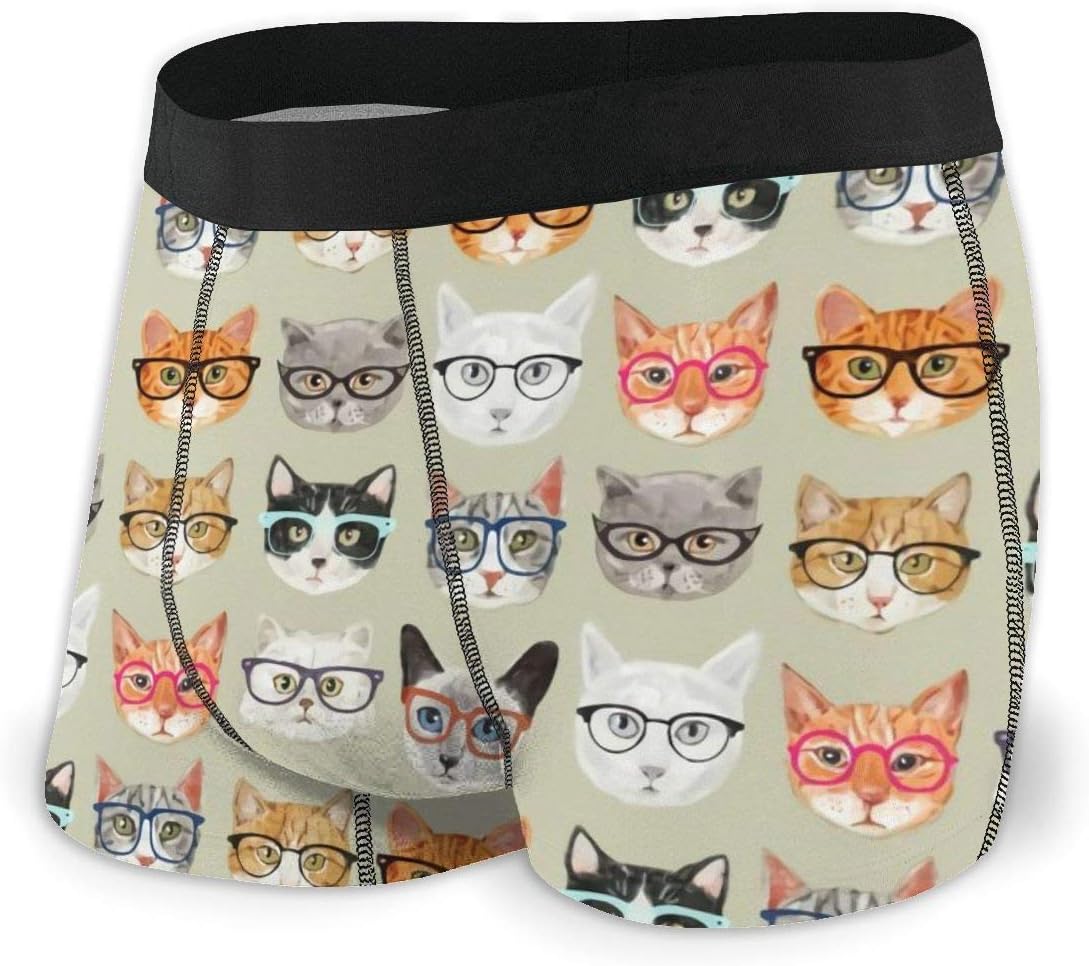 Na Men's Boxer Briefs Spectacular Cats Underwear Stretch