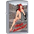 Zippo Lighter: Atomic Bombshell, Pin-Up Girl - Street Chrome 80789
