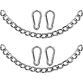 Heavy Duty Hammock Chains with 4 Carabiners - Stainless Steel Hammock Chair Hardware for Indoor/Outdoor Use, 1500 LB Capacity(2 Sets)