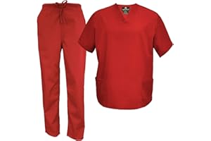 NATURAL UNIFORMS M&M Scrubs Men's Scrub Set Medical Scrub Tops and Pants