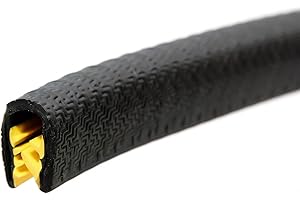 Edge Trim Black large U height 0.656" U Height x 0.039"-0.178" grip range (20 Feet OR 6.10 Meter)