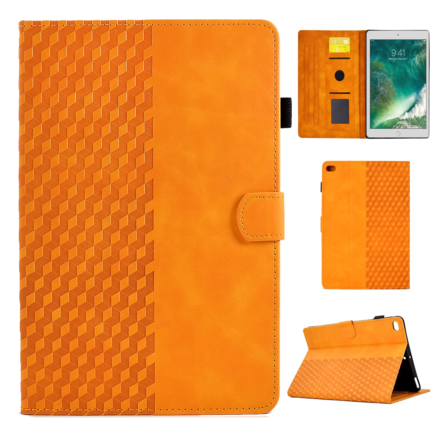 Case Cover for iPad 6th /5th Generation 9.7 Inch 2018/2017, iPad Air 1/Air 2 Magnetic Protective Case Cover with Auto Sleep/Wake Up for iPad Air 2/Air 1/iPad 9.7 "(5th/6th Generation),Orange