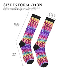 aipoase Rainbow Geometry Compression Socks Knee