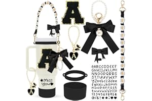 HAIREASON Stanley Cup Accessories Set,8Pcs Cup Accessories Including Straw Topper,Silicone Stanley Boot,Cup Charm,Stickers for Water Bottle and Other Accessories