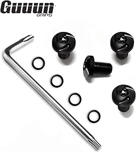 Guuun 1911 Grips Screws, 4 O Rings, T10 Torx Key, 4 Stainless Steel Screws Fancy 1911 Screws Black
