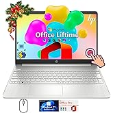 HP Flagship Touchscreen Laptop Computer - Win 11 Pro • Office Lifetime • 15.6" HD Touchscreen • Intel i3 1215U • Wi-Fi 5 • Anti-Glare HD Display w/Laptop Bundle (32G RAM • 1TB SSD)
