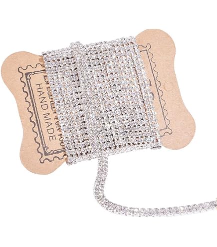 Chaîne Strass Cristal SS12 - 5m Rouleau Argent/Doré - DIY Vêtements, Accessoires, Déco