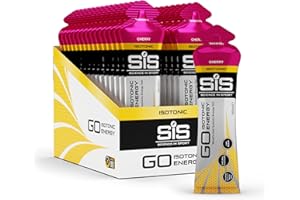 Science In Sport GO Isotonic Energy Gels, Running Gels with 22 g Carbohydrates, Low Sugar, 60 ml Per Serving (30 Pack, Cherry