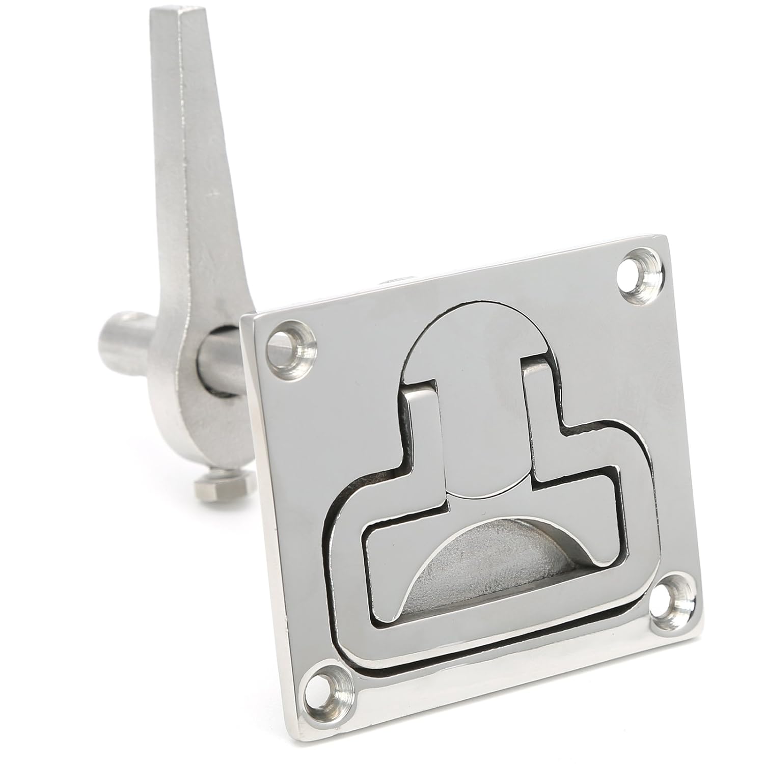 AISI 316 Marine Stainless Steel Turning Lock Boat Hatch Handle Flush