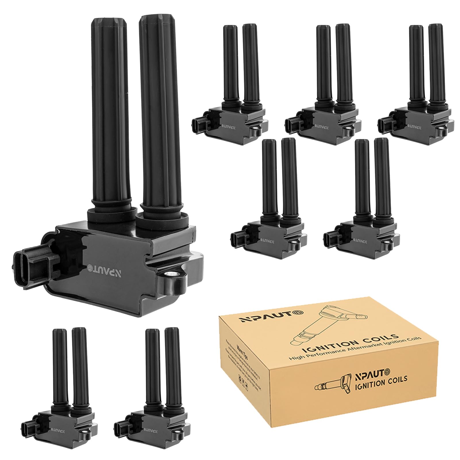 Photo 1 of Ignition Coil Pack Set fit for V8 5.7 Hemi 2005-2020 Dodge Ram 1500 2500 3500 Dodge Charger Challenger Durango Magnum, Chrysler 300, Jeep Grand Cherokee Commander, UF504 C1526, 8pcs