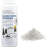 All-Natural, Benzene Free, Non Nano Zinc Oxide Sunscreen Powder SPF 30 - Water & Sweat Resistant, Reef & River Friendly, Hypoallergenic, Biodegradable, Made in USA by Nature's Apothecary