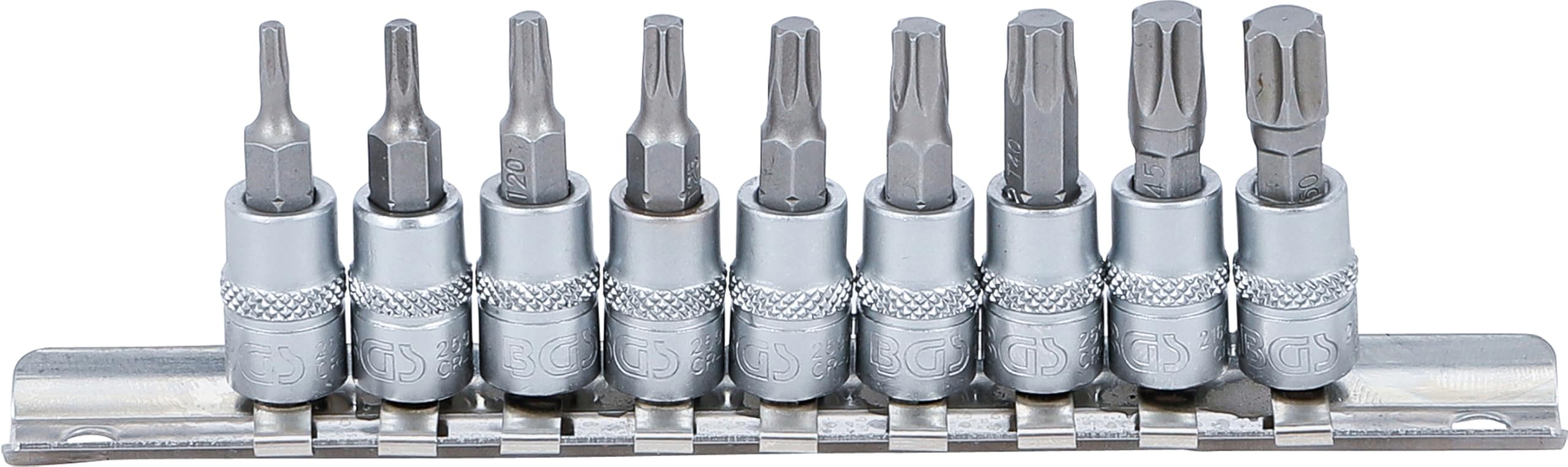 BGS 2164 | Bit Socket Set | 6.3 mm (1/4") Drive | T-Star (for Torx) T10 - T50 | 9 pcs.