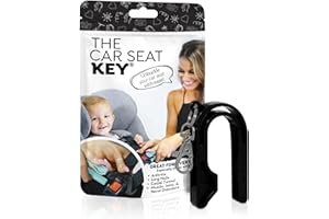 The Car Seat Key - Original Car Seat Key Chain Buckle Release Tool - Easy Unbuckle Opener Aid for Nails, Parents, Grandparents & Older Children by NAMRA Made in USA (Black)