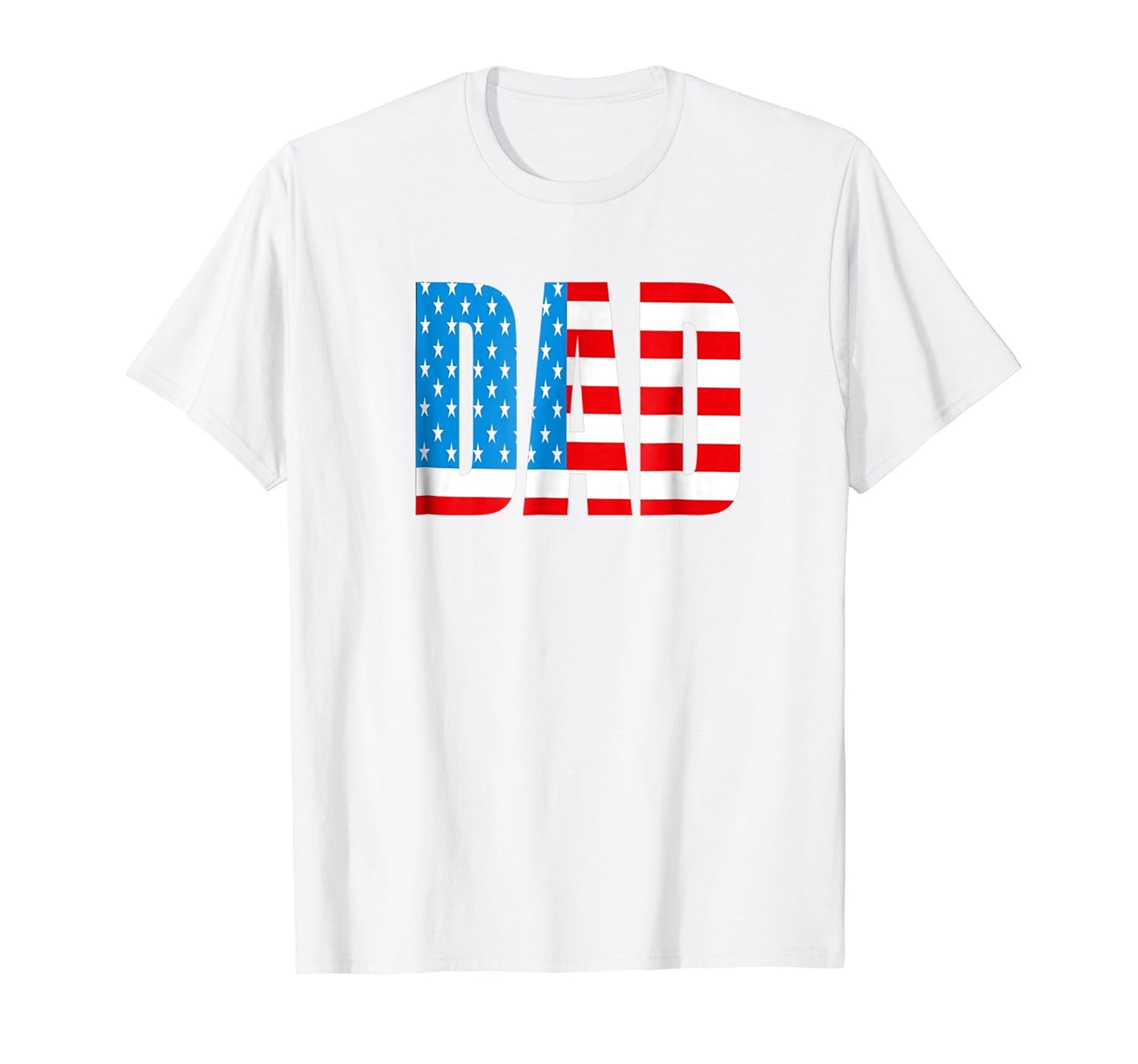 Mens Dad Red White and Blue American Flag Shirt Fathers Day-anz