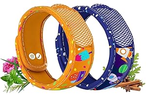 PARA'KITO Mosquito Repellent Pack - 2 Kids Wristbands & 2 Refills Ice Cream/Space
