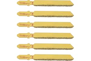 Briny River 6PCS T150RFF T-Shank Blades Length 76mm Tooth Length 54mm 50 Grit Carbide Grain Tile Cutting Tool Carbide-Tipped 