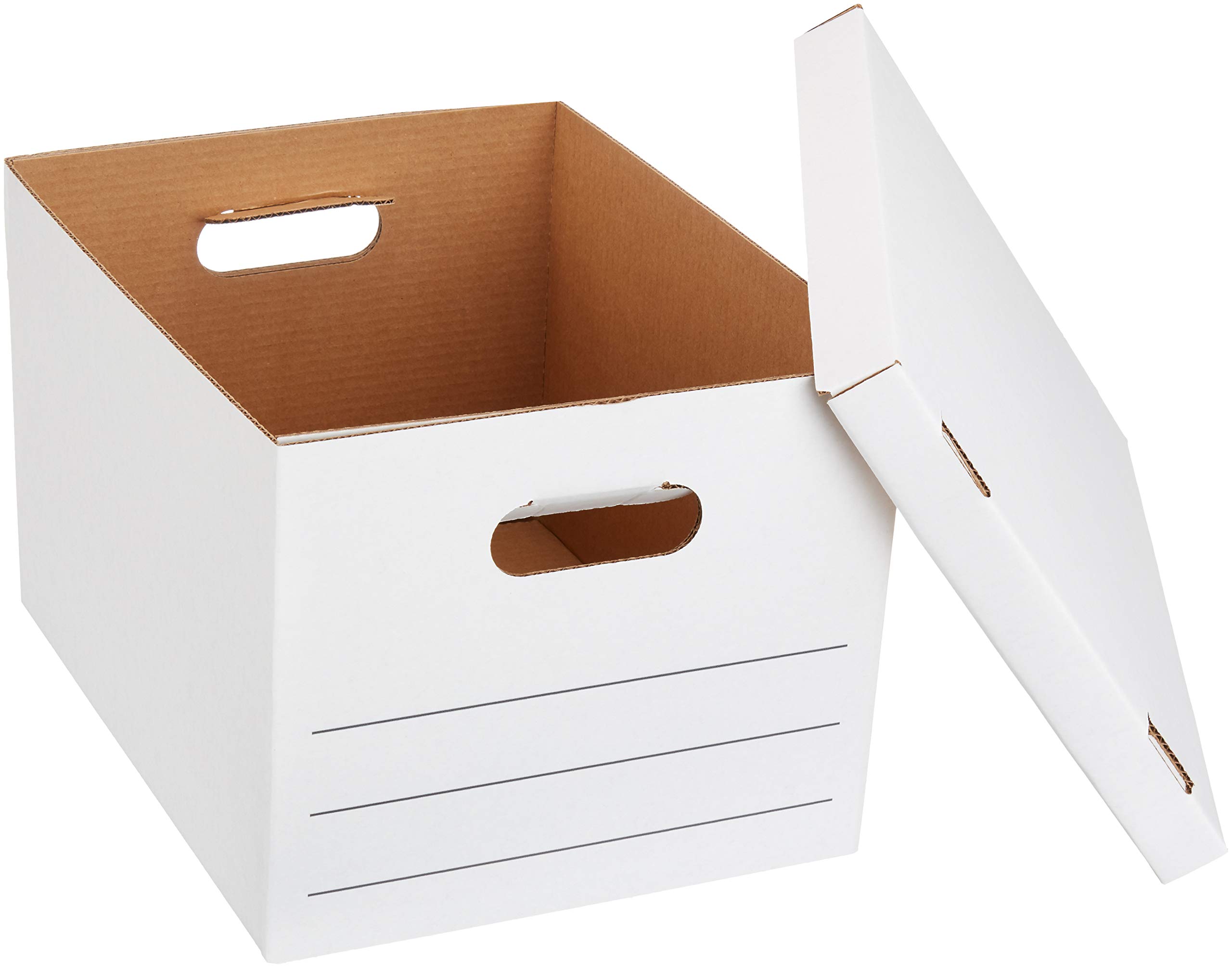 AmazonBasics Basic Duty Storage/Filing Boxes with Lift-Off Lid - Legal/Letter Size, 10 Pack