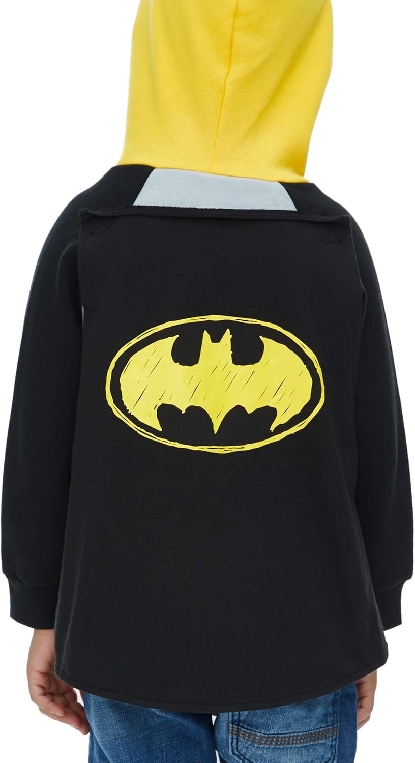 DC Comics Batman Superman Boys Fleece Hoodie with Cape: Clothing