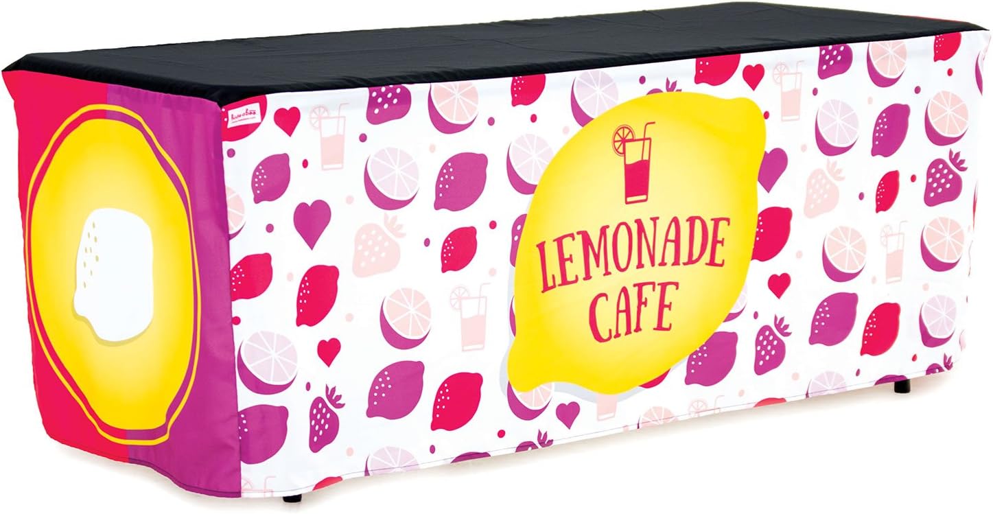 HIDEABOO - Lil' Biz Polyester Easy Lemonade Stand 6’ Card Table Cover