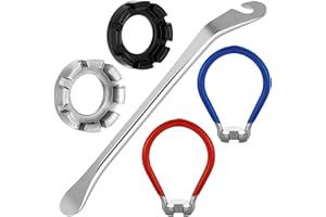 SKRFREN 5 Pack Bicycle Spoke Wrench, Universal Spoke Torque Wrench Portable Bicycle Spokes Tool Kit Bicycles Wheel Spokes Truing Tool Bike Rim Correction Kit, Spoke-Adjuster for Adjust Cycling Wheel Tension