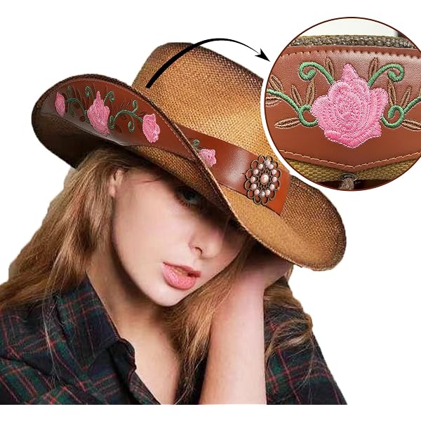 NEW Handwoven Premium Straw Cowboy Hat for UV Sun Protection  display picture 2