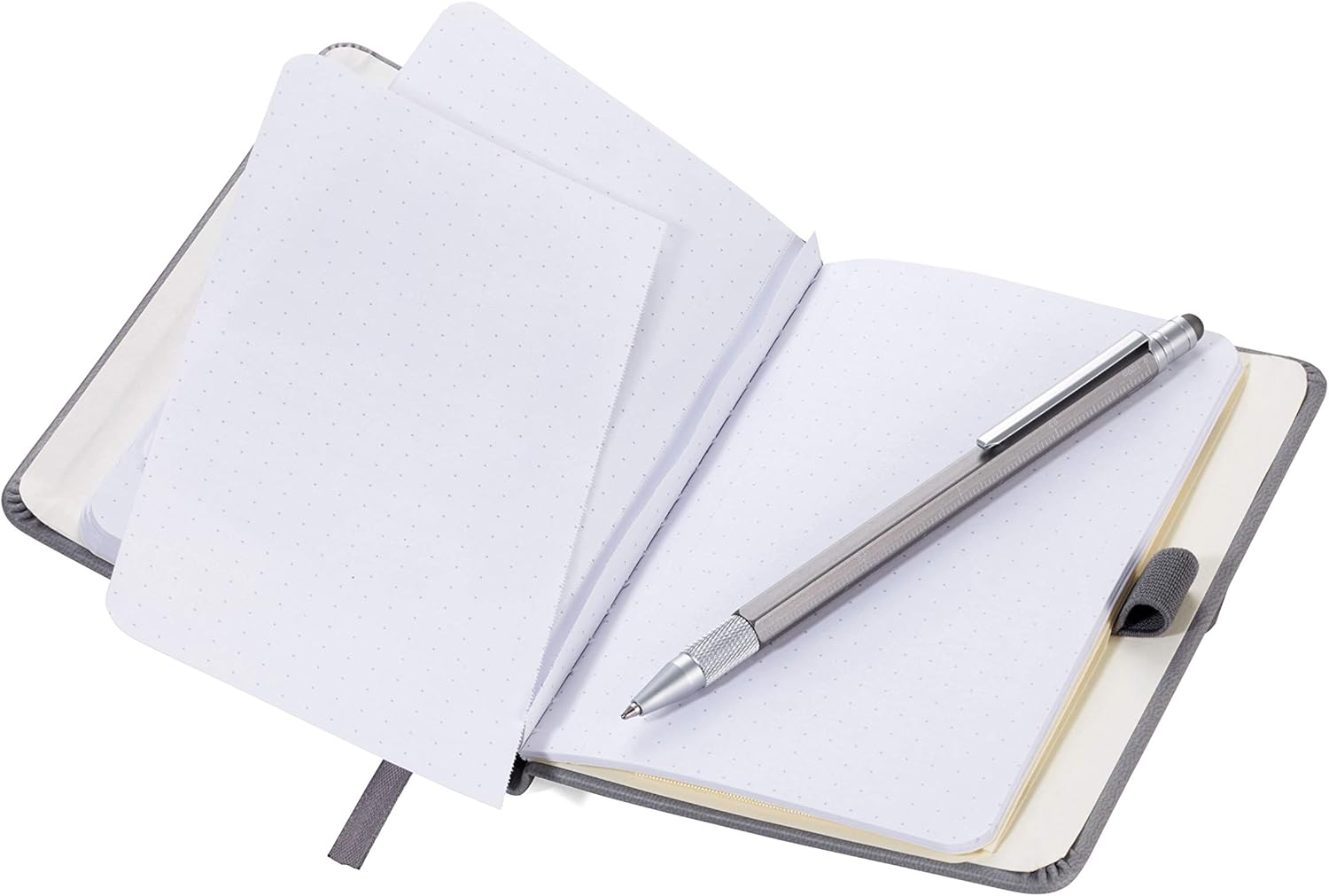 TROIKA SLIMPAD A6, NPP28/TI, Notepad DIN A6 Ballpoint Pen, Pen Holder Notebook, Diary, Notebook, Elastic Band, Pen Loop - Image 4