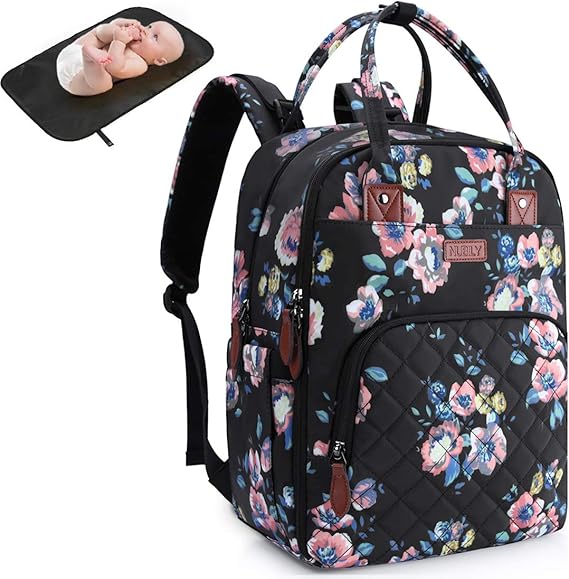NUBILY Baby Changing Backpack Rucksack Changing Bag with Changing Mat