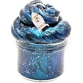 Galaxy Glitter Galaxy Slime Kit, Dark Blue Galaxy Slime of All Shapes and Textures, Spacecraft Charm Includes Slime Kit Party Gifts.