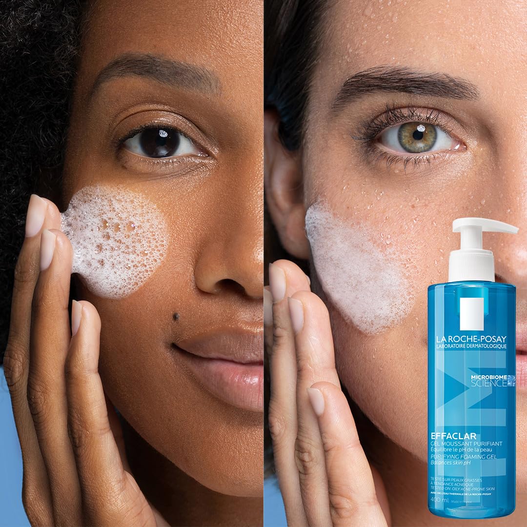 La Roche-Posay Effaclar Purifying Foaming Gel Cleanser for Oily Skin, With Zinc Pidolate To Remove Excess Oil, Alcohol Free & Oil Free, Face Wash For Oily Skin, Dermatologist & Sensitive Skin Tested​