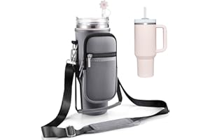 KTKUDY Carrier Bag with Phone Pocket for Stanley 40 oz Tumbler with Handle & Simple Modern 40oz Tumbler - Water Bottle Sling Sleeve Holder for Stanley Cup Accessories with Adjustable Shoulder & Hand Strap