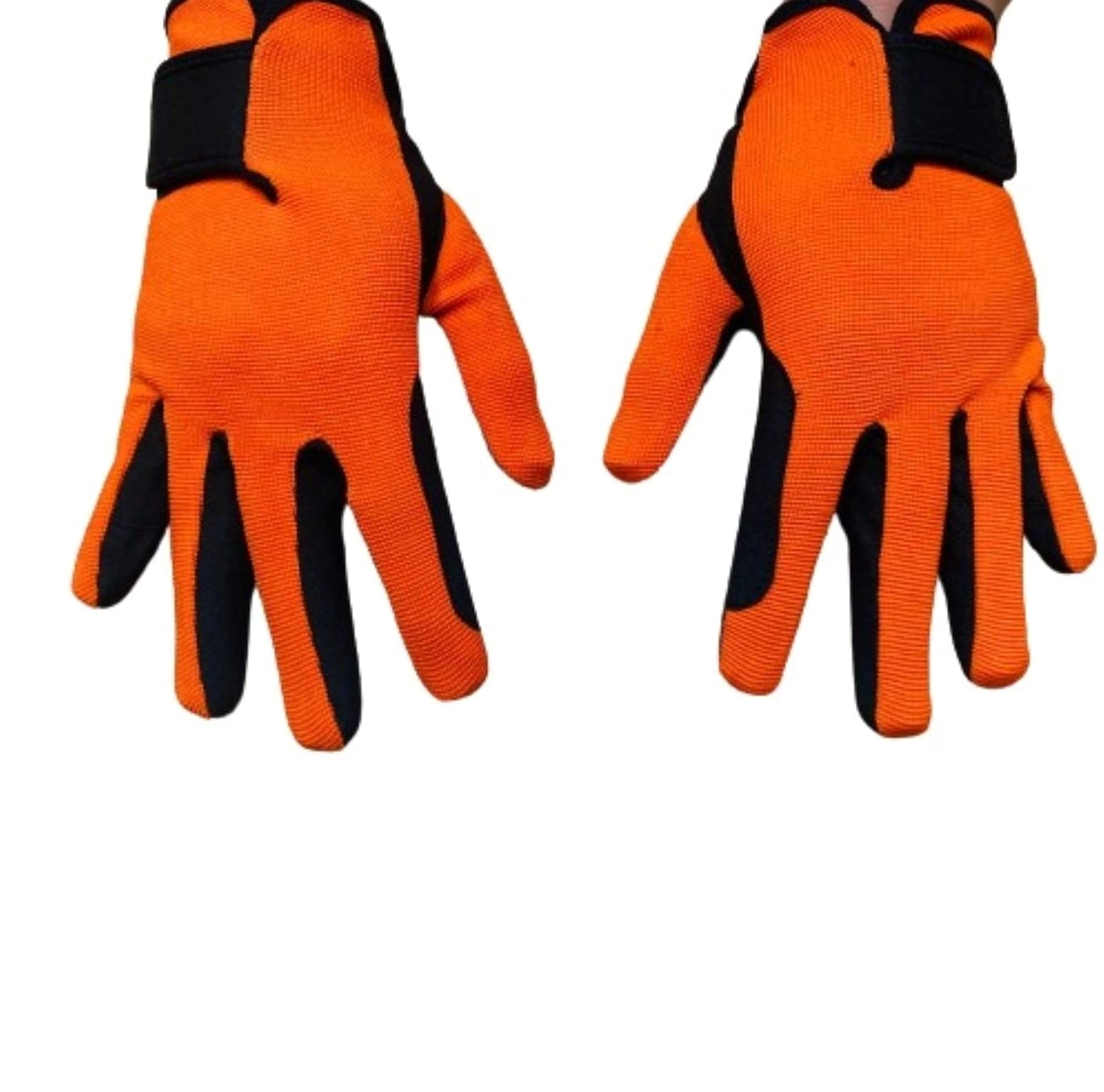mustang eq Youth Equestrian Gloves for Girls & Boys Children Gloves All Weather Outdoor Sports Gloves Horse Riding (10-12 Years, Orange)