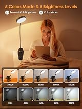 One Fire Desk Lamp 1800mAh Wireless USB Light 5 Colors 5 Brightness view 2