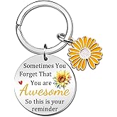 JOHKLJ Sunflower Gifts For Women Inspirational Gift For Friends Bestie Yellow Sunflower Keychain Friendship Gifts For Women Female Best Friend Birthday Gift For Coworker Stocking Stuffers
