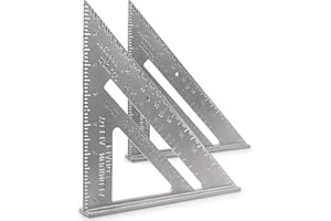 GWYBKQ Rafter Square 2 Packs 7 Inch Carpentry Tools Aluminum Alloy Die-Casting Carpenter Square