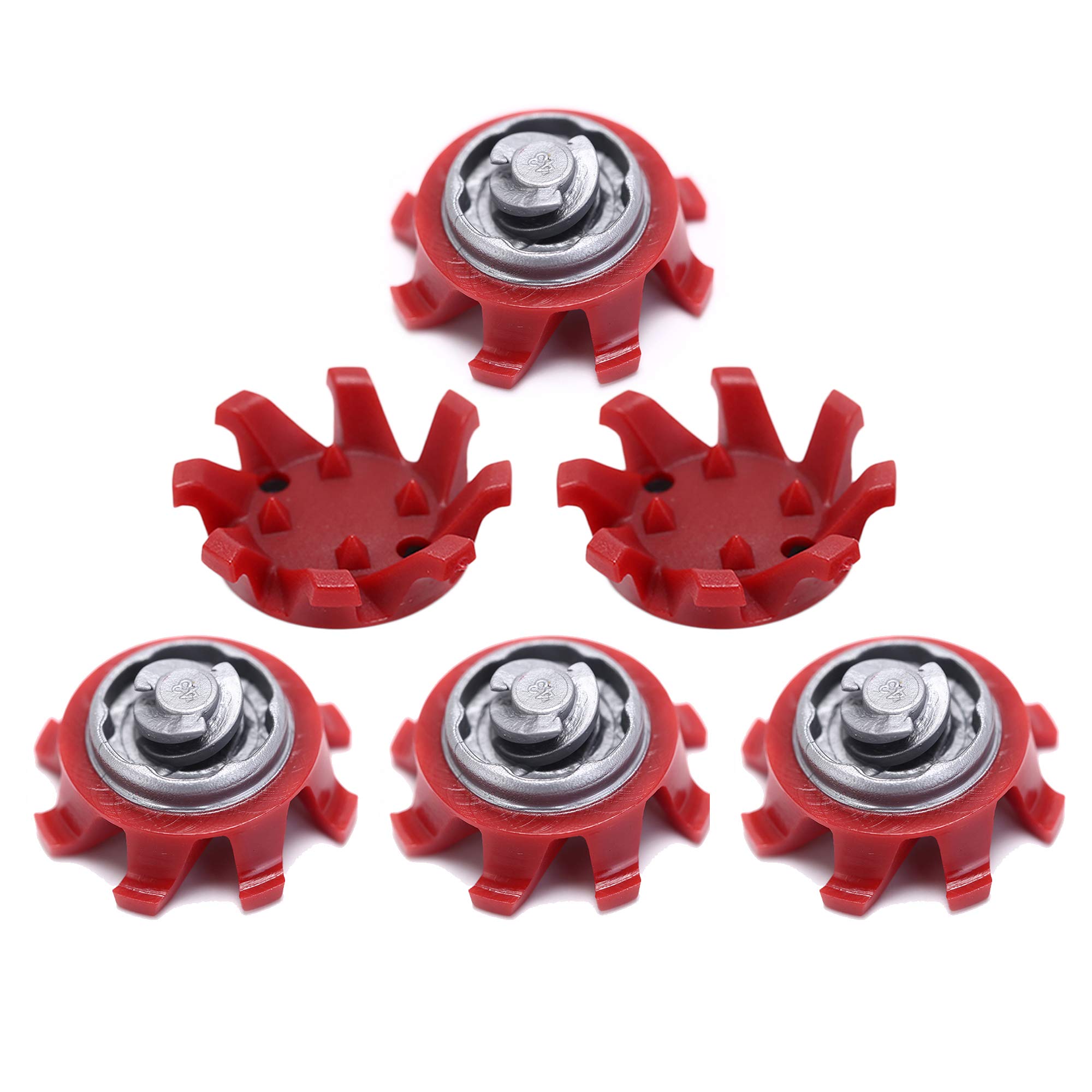 MamimamiH New 6pcs Red Rubber Golf Shoe Spikes Cleats Golf Training Aid Golf Accessories