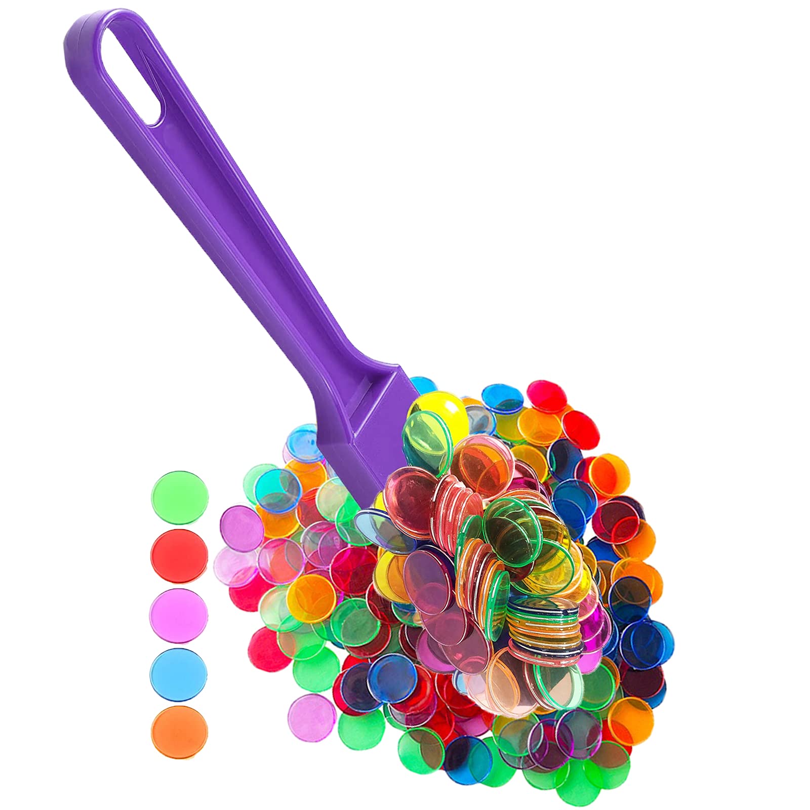 Dacefloy Magnetic Bingo Wand with 100 Metal Ringed Chips for Counting School/Game Chips Plastic Markers