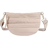 Quilted Puffer Belt Bag Puffy Sling Fanny Pack Puffer Crossbody Bags Chest Belt Bum Waist Bag Purse Shoulder Bag for Women Gift