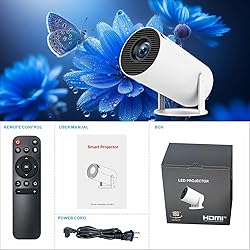 Mini Portable Projector 4K WiFi 6 BT 5.2 Upgraded