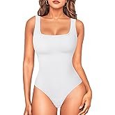 REDPAI Shapewear Bodysuits for Women : Thong Shapewear Tummy Control Body Shaper Square Neck Body Suits Tank Top
