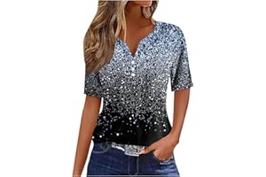 APIVOE Summer Tops for Women 2024 Casual Short Sleeve Shirts Boho V Neck Dressy Blouses Going Out Vacation Tops Graphic Tees