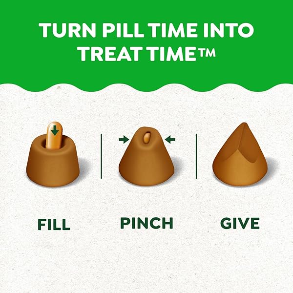 GREENIES PILL POCKETS FOR DOGS LARGE SIZE, DOG TREAT POUCH FOR CAPSULE MEDICATION, PEANUT BUTTER FLAVOR,  7.9 OZ. POUCH
